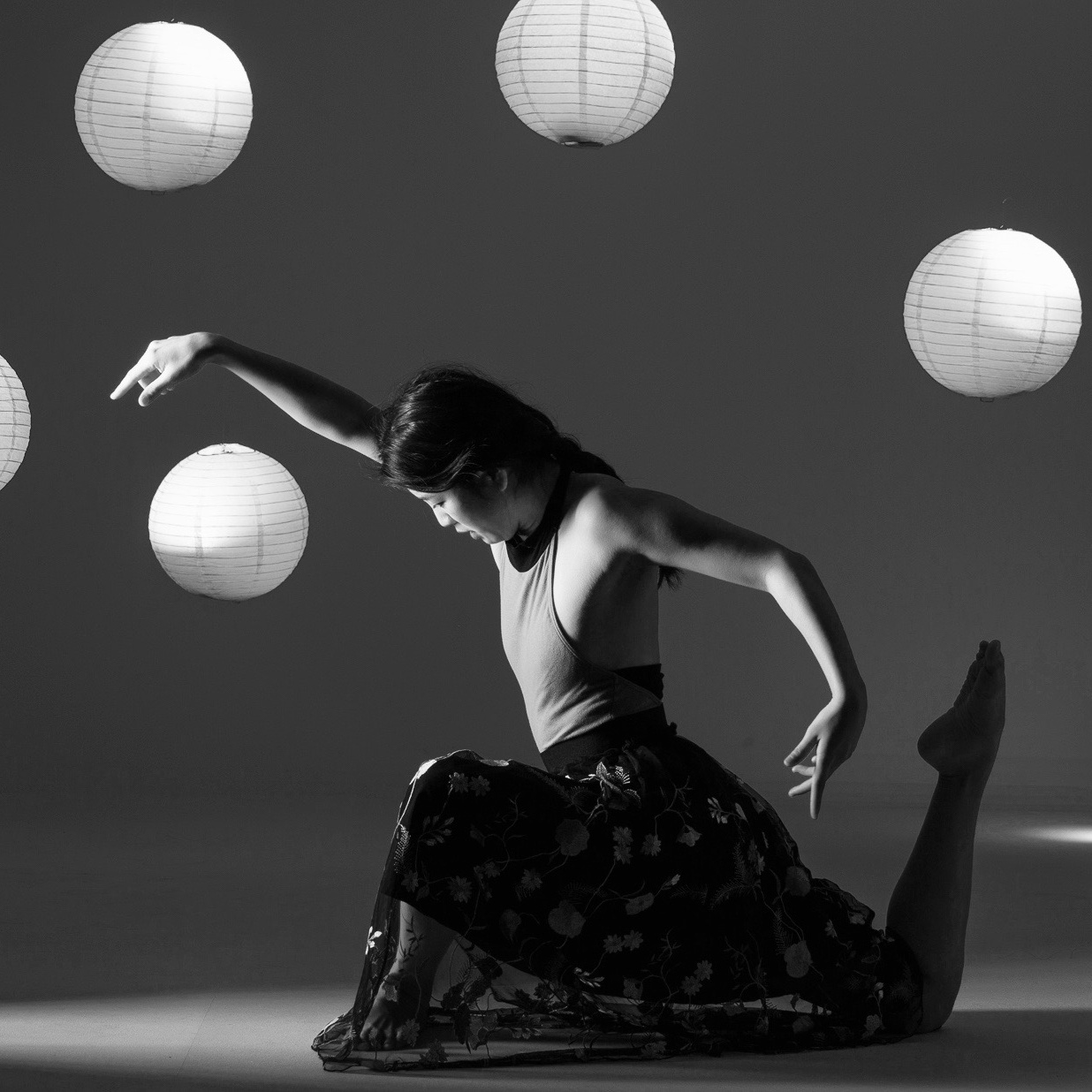 Yunjin Song auf der Bühne bei einer Ballettaufführung in Köln